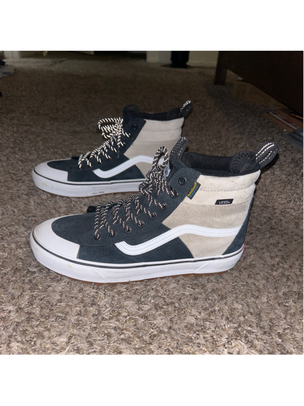 Men's Vans Sk8-Hi MTE High-Top Sneakers Black Beige Size 10